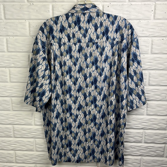 COLUMBIA RAYON LINEN LEAF PRINT MENS SHIRT SIZE MEDIUM - Picture 5 of 9